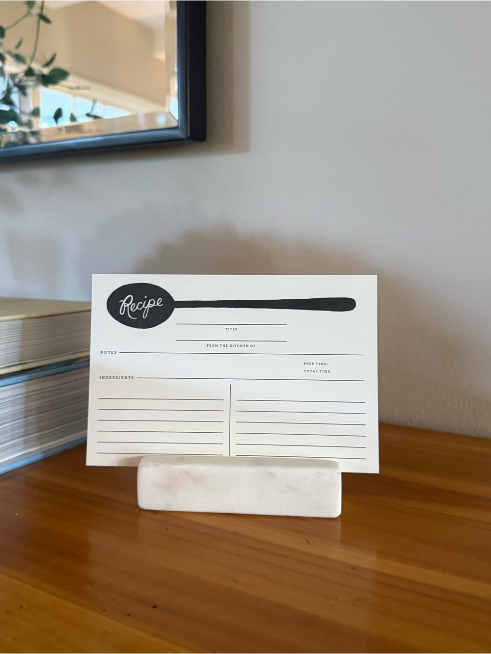 Marble Recipe Card Holder